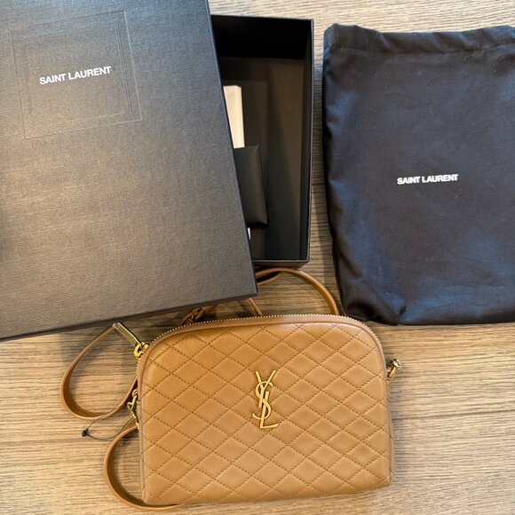 Yves Saint Laurent Handbags - YSL Saint Laurent Gaby Chain Crossbody Pouch in Quilted Lambskin